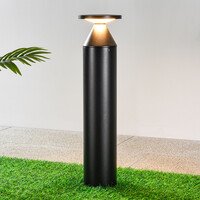Svart stående utomhuslampa Ailo - 50 cm med integrerad LED