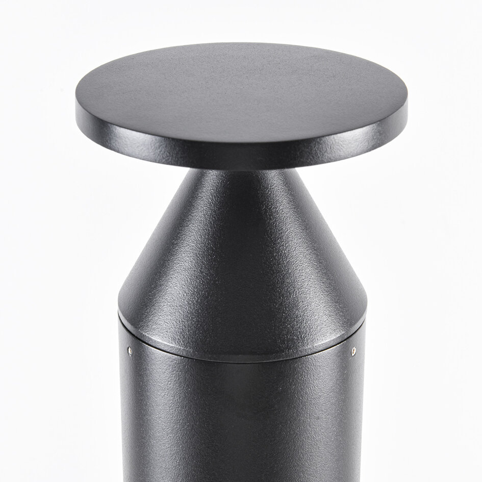 Svart stående utomhuslampa Ailo - 50 cm med integrerad LED
