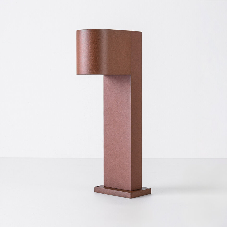 Stående utomhuslampa Simone - 30 cm rostbrun