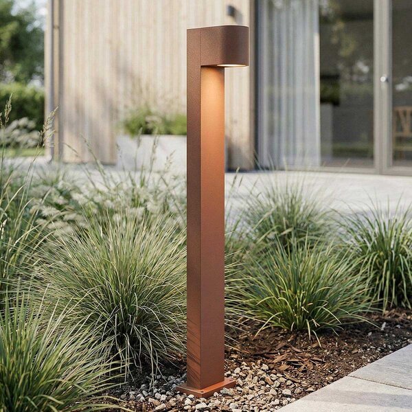 Stående utomhuslampa Simone - 70 cm rostbrun
