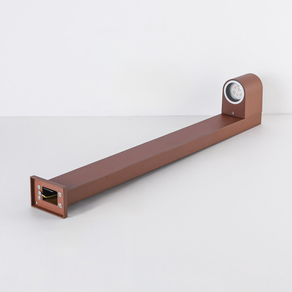 Stående utomhuslampa Simone - 70 cm rostbrun