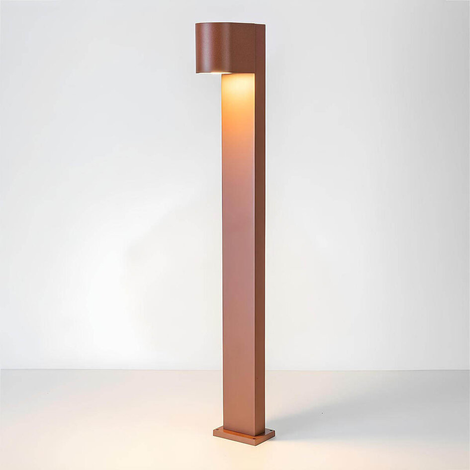 Stående utomhuslampa Simone - 70 cm rostbrun