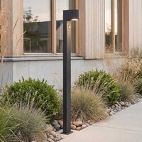 Stående utomhuslampa Simone med sensor - 100 cm antracit