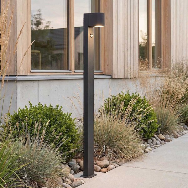 Stående utomhuslampa Simone med sensor - 100 cm antracit