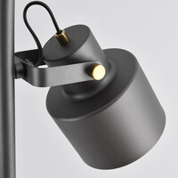 Golvlampa William med två lampor i grått med vinkelbara spotlights