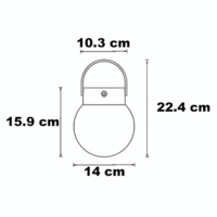 Solcellsdriven pendellampa för utomhusbruk - Sun