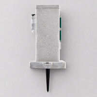 Dubbelt utomhusuttag IP44 med timer - stenimitation