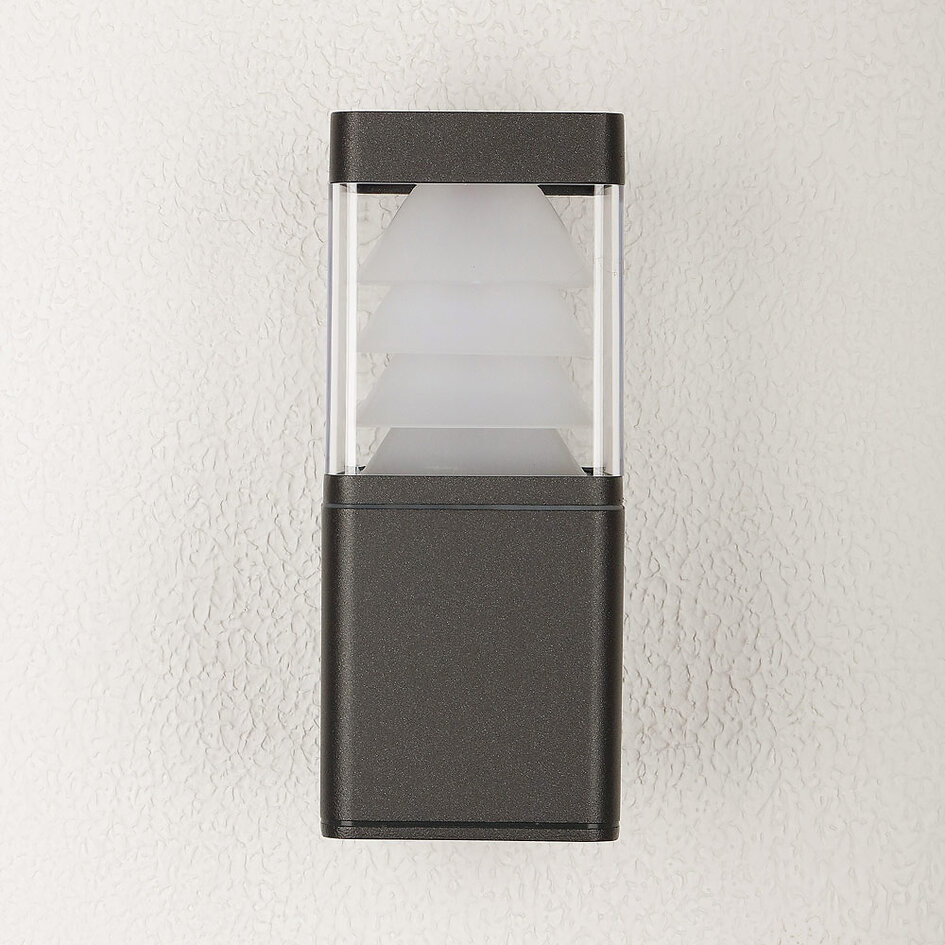 Utomhusvägglampa Caio - antracit med integrerad LED