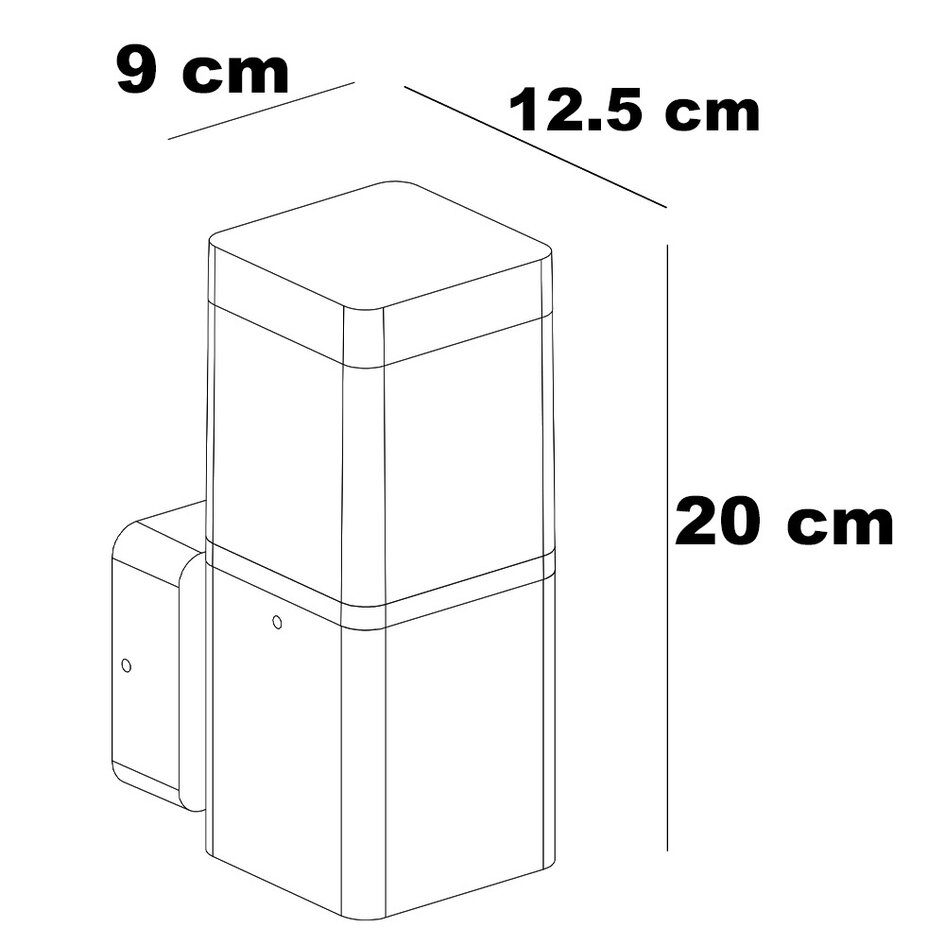 Utomhusvägglampa Caio - antracit med integrerad LED