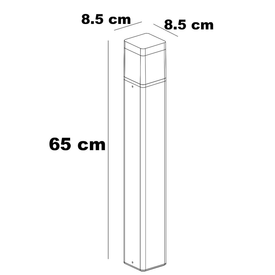 Stående utomhuslampa Cira - antracit med integrerad LED