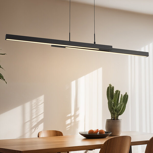 Design taklampa Leia svart med 3-stegs dim