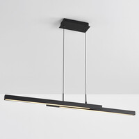 Design taklampa Leia svart med 3-stegs dim