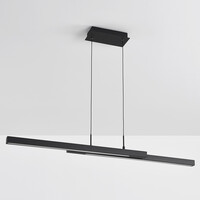 Design taklampa Leia svart med 3-stegs dim
