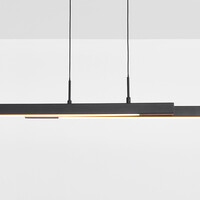Design taklampa Leia svart med 3-stegs dim