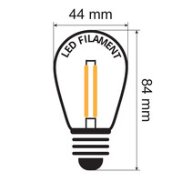 Ljusslinga set med 2 watt dimbara LED-lampor med dubbel glödtråd