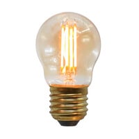 Lampslinga-set med 2,5W eller 4,5W lampor Ø45 mm i amberfärgat glas, dimbar
