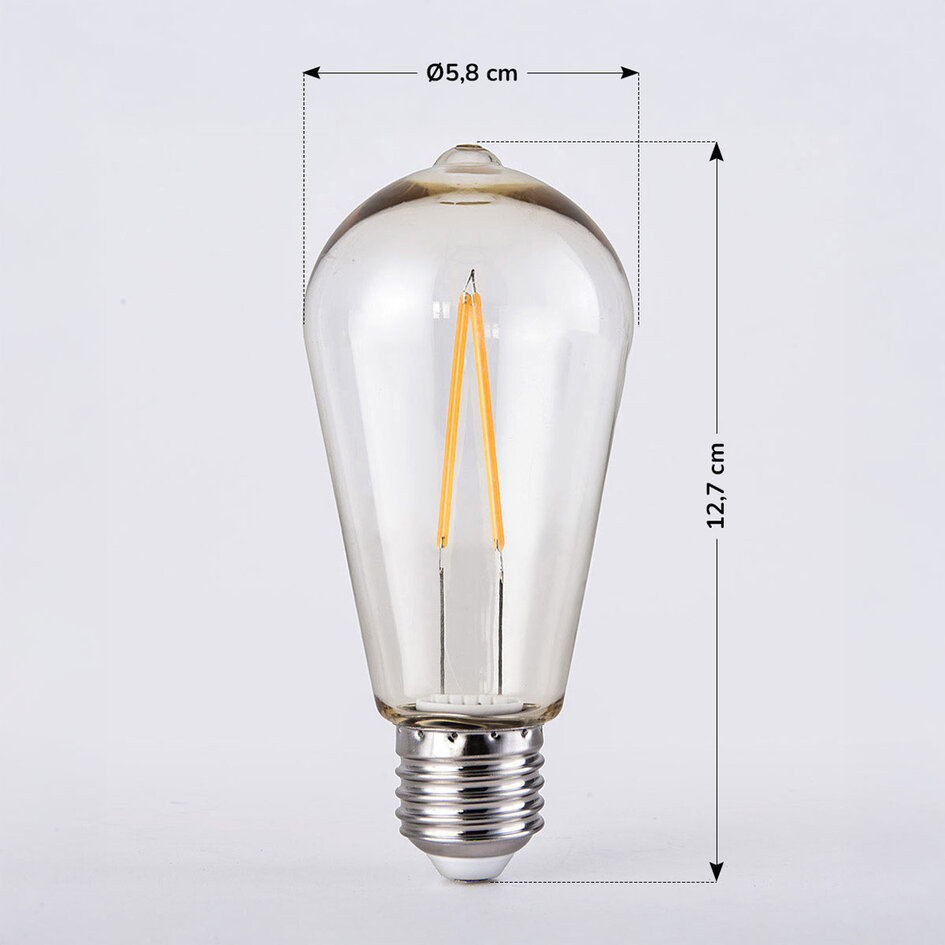Filament-LED-lampa dimbar 2,5 watt, 60 mm (2200K)