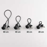 Hängande E27-sockel 20, 30, 40 och 60 cm (exkl. lampa)