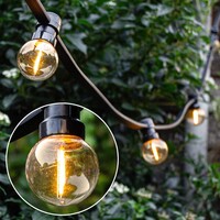 1W ljusslinga för utomhusbruk med filament LED-lampor - Dimbar option