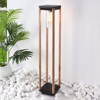 Stående utomhuslampa Paca i träutseende - 80 cm