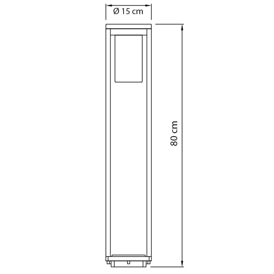 Stående utomhuslampa Paca i träutseende - 80 cm