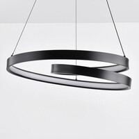 3-stegs dimbar pendellampa Espiral - spiralformad i mattsvart