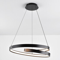 3-stegs dimbar pendellampa Espiral - spiralformad i mattsvart