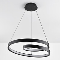 3-stegs dimbar pendellampa Espiral - spiralformad i mattsvart