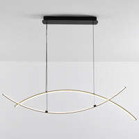 Design taklampa Arche med 3-stegs dimbara LED - svart