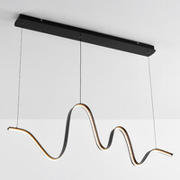 Design taklampa Linea i slingrande form med 3-stegs dim