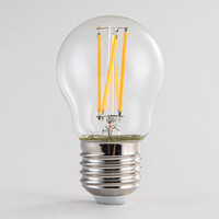 2,5W & 4,5W filamentlampa, 2200-2700K, klart glas Ø45mm, dim-to-warm