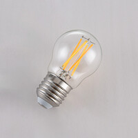 2,5W & 4,5W filamentlampa, 2200-2700K, klart glas Ø45mm, dim-to-warm