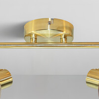 Taklampa Jenthe med två lampor - guld med amberfärgat glas
