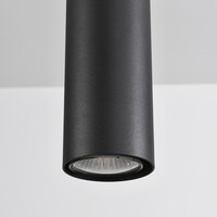 Cylinderformad pendellampa Len 1-fas, svart