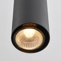 Cylinderformad pendellampa Len 1-fas, svart