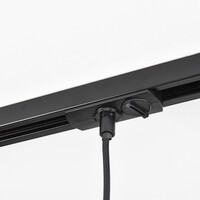 Cylinderformad pendellampa Len 1-fas, svart