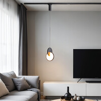 Skenspotlight Omri 1-fas, 7W med dimbar LED, svart