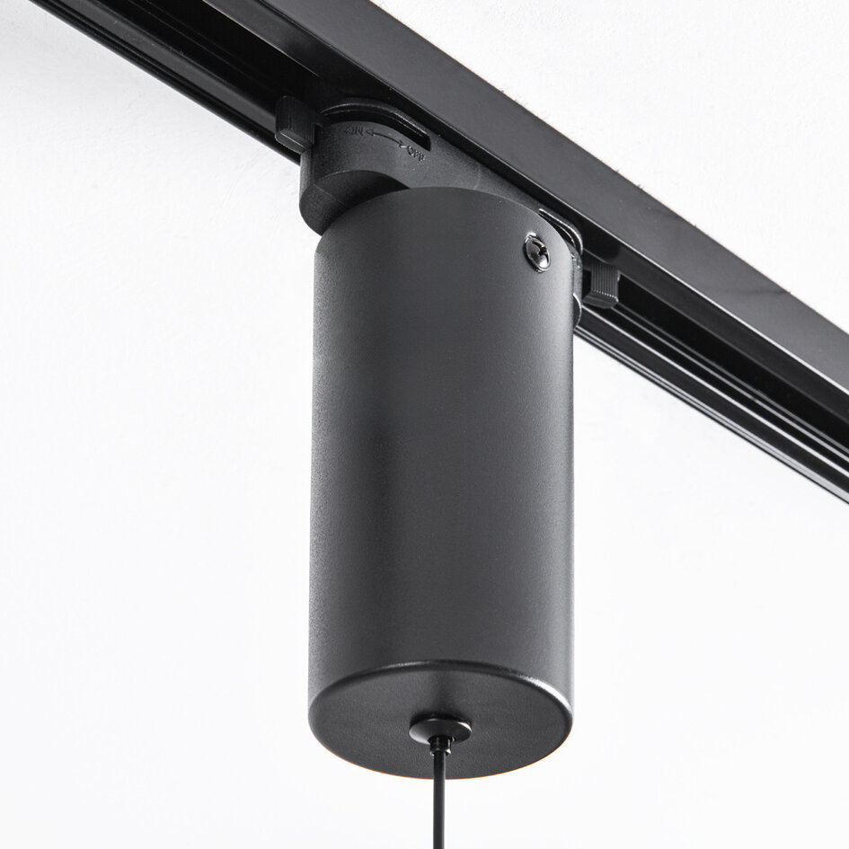 7W skenspot 1-fas Omri med dimbara LED-lampor - svart