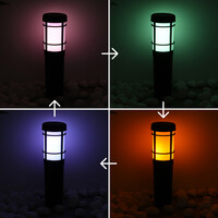 Solcellsdriven lampa med flameffekt Nikko - set om 4