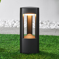 Stående utomhuslampa Jacob - 30 cm antracit med integrerad LED