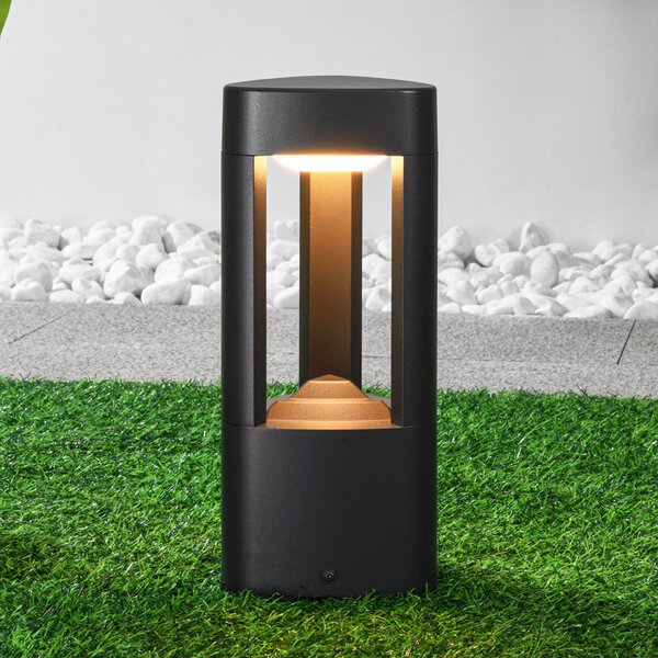 Stående utomhuslampa Jacob - 30 cm antracit med integrerad LED