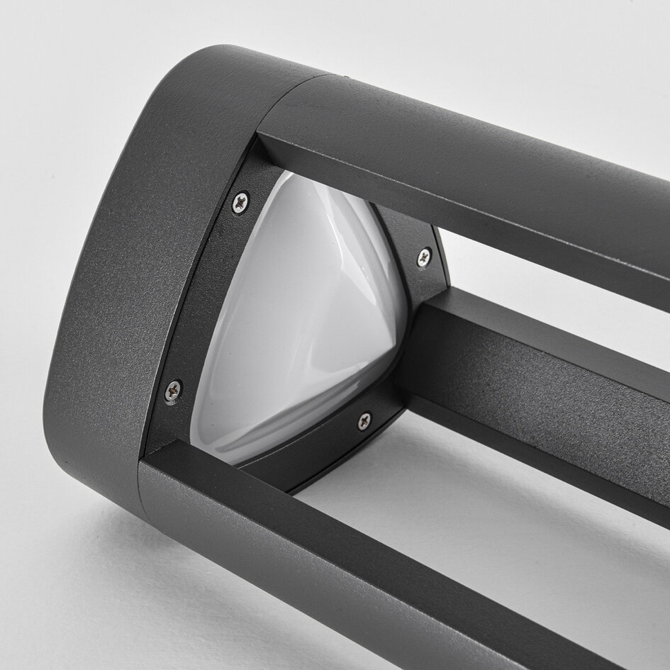 Stående utomhuslampa Jacob - 30 cm antracit med integrerad LED