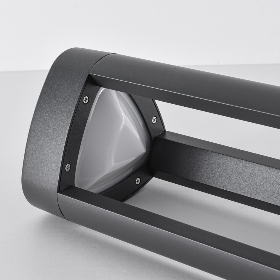 Stående utomhuslampa Jacob - 70 cm antracit med integrerad LED