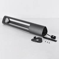 Stående utomhuslampa Jacob - 70 cm antracit med integrerad LED