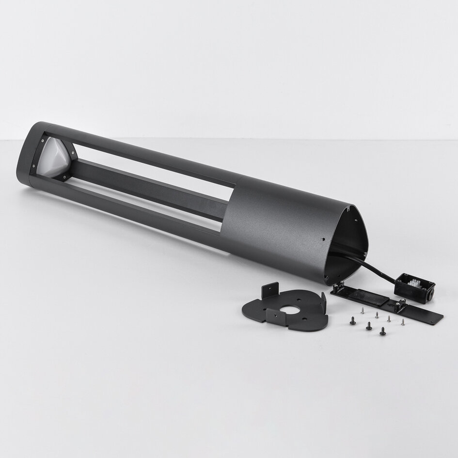 Stående utomhuslampa Jacob - 70 cm antracit med integrerad LED