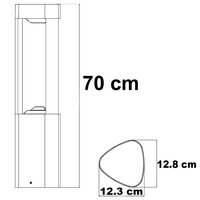 Stående utomhuslampa Jacob - 70 cm antracit med integrerad LED