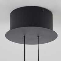 Pendellampa Mette - svart med rökfärgat glas och 3-stegs dimbar LED