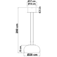Pendellampa Mette - svart med rökfärgat glas och 3-stegs dimbar LED