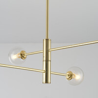 Taklampa Stiri med fyra lampor - guld med transparent glas