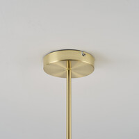 Taklampa Stiri med fyra lampor - guld med transparent glas